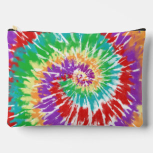 Retro-Tie-Dye-Kosmetiktasche in Regenbogenfarben Zubehörtasche