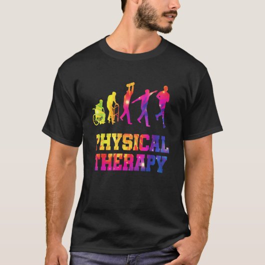 Retro Tie Dye Physical Therapy Evolution PT Thera T-Shirt (Vorderseite)