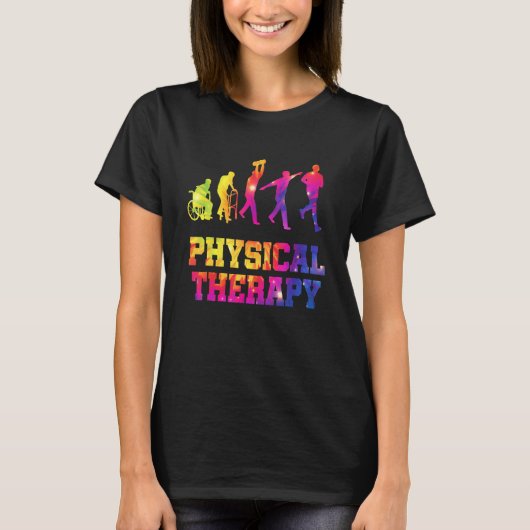 Retro Tie Dye Physical Therapy Evolution PT Thera T-Shirt (Vorderseite)