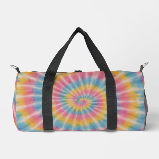 Retro-Tie-Dye-Spiral-Tasche Duffle Bag (Vorderseite)