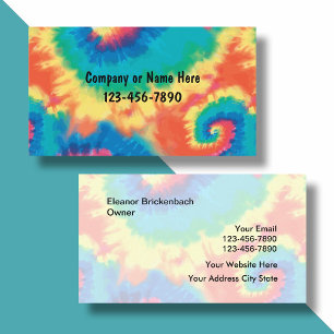 Retro-Tie-Dye-Style-Geschäftskarten Visitenkarte