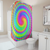 Retro TieDye Hippie Psychedelic Colorful 70er Duschvorhang (Beispiel)