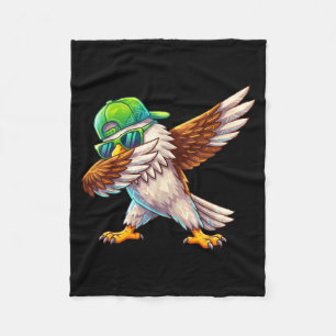 Retro-Tier lustiger Meereshabicht dabbing süß slay Fleecedecke