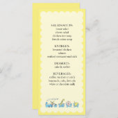 Retro TierBabyparty-Einsatz des zug-| Menükarte (Vorne/Hinten)