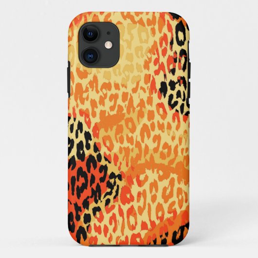 Retro-Tierdruckfell Leopard 3 Case-Mate iPhone Hülle (Rückseite)