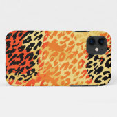 Retro-Tierdruckhaut aus Leopard (schwarz, orange) Case-Mate iPhone Hülle (Rückseite (Horizontal))
