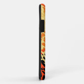 Retro-Tierdruckhaut aus Leopard (schwarz, orange) Case-Mate iPhone Hülle (Hinten/Rechts)