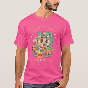 Retro Tiere Vintag Katzen Rainbow Kitten Überrasch T-Shirt