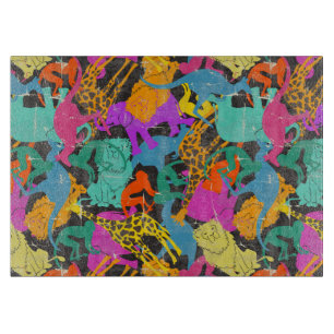 Retro TierSilhouette-Muster Schneidebrett