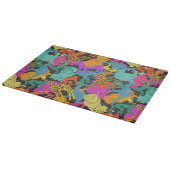 Retro TierSilhouette-Muster Schneidebrett (Ecke)