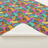 Retro TierSilhouette-Muster Sherpadecke (3/4)