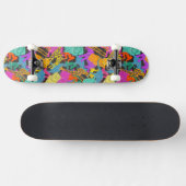 Retro TierSilhouette-Muster Skateboard (Horizontal)