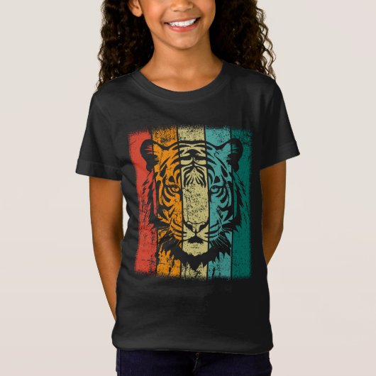 Retro Tiger Face T-Shirt (Vorderseite)