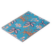 Retro-Tiger, Palme, Blume Notizblock (Linke Seite)