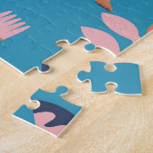 Retro-Tiger, Palme, Blume Puzzle (Seite)