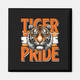 Retro Tiger Pride Tiger-Schul-Sportteam Vintage Magnet