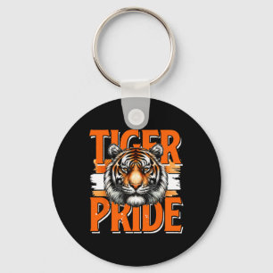 Retro Tiger Pride Tiger Schul-Sportteam Vintage Schlüsselanhänger