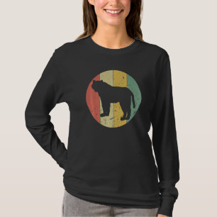 Retro Tiger Vintage Tiger Silhouette Zoo Tier 7 T-Shirt