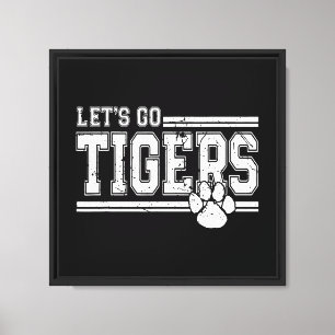 Retro Tigers Schul Sport Name Vintage Leinwanddruck