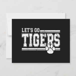 Retro Tigers-Schulsportname Vintage Postkarte