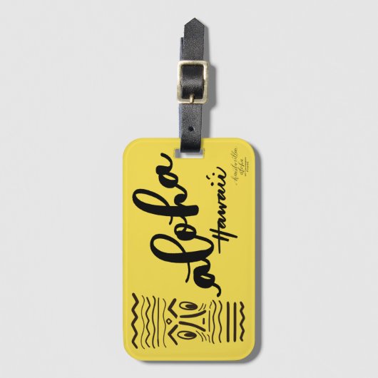 Retro Tiki Aloha Gepäck-Taschen-Umbau Gepäckanhänger (Vorderseite Vertikal)