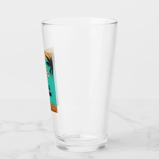 Retro Tiki Bar mit Name Glas (Links)