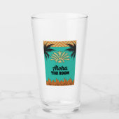 Retro Tiki Bar mit Name Glas (Vorderseite)