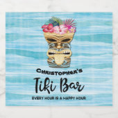 Retro Tiki Bar Party Bierflaschenetikett (Einzelnes Label)