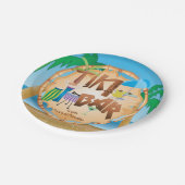 Retro Tiki Bar Party Pappteller (Schrägansicht)