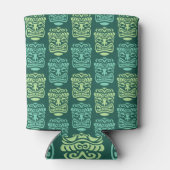 Retro Tiki Beach Bar Pattern Dosenkühler (Rückseite)