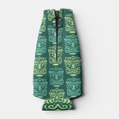 Retro Tiki Beach Bar Pattern Flaschenkühler (Rückseite)