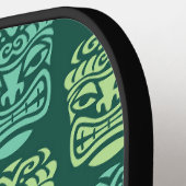 Retro Tiki Beach Bar Pattern Pickleball Schläger (Linke Seite)