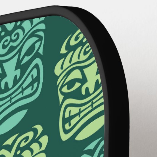 Retro Tiki Beach Bar Pattern Pickleball Schläger (Linke Seite)