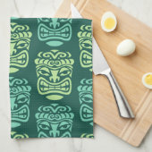 Retro Tiki Beach Party Geschirrtuch (Viertel Falte)