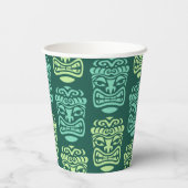 Retro Tiki Beach Party Pappbecher (Rückseite)