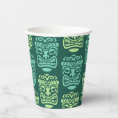 Retro Tiki Beach Party Pappbecher (Vorderseite)