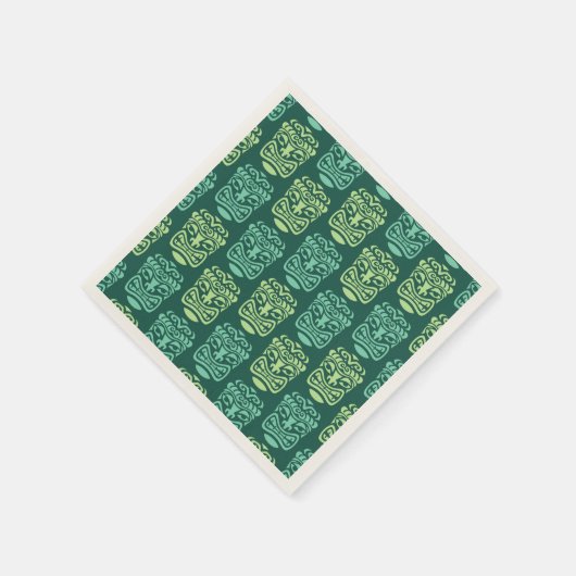 Retro Tiki Beach Party Serviette (Ecke)