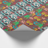 Retro tiki hula niedliches geschenkpapier (Ecke)