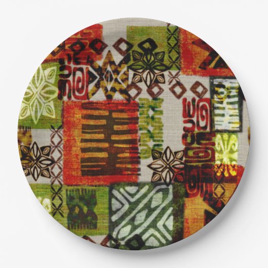 Retro-tiki-luau-Party-Teller Pappteller (Vorderseite)