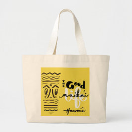 Retro Tiki Maika'i - gut - Leben Hawai'i Jumbo Stoffbeutel