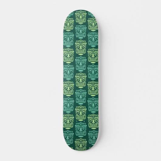 Retro Tiki Mask Muster Skateboard (Vorne)