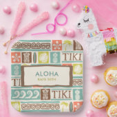 Retro Tiki Party Tropical Aloha Birthday Pappteller (Party)