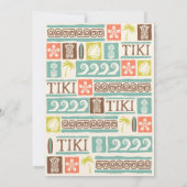 Retro Tiki Party Tropical Birthday Einladung (Rückseite)