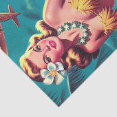 Retro-Tiki-Pinup Seidenpapier (Ausschnitt)