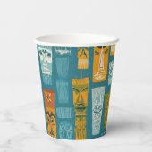 Retro-Tiki-Totems Pappbecher (Rückseite)
