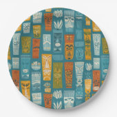 Retro-Tiki-Totems Pappteller (Vorderseite)