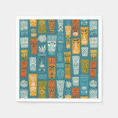 Retro-Tiki-Totems Serviette (Vorderseite)