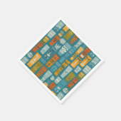 Retro-Tiki-Totems Serviette (Ecke)