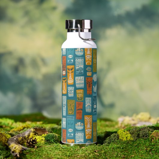 Retro-Tiki-Totems Trinkflasche (Außenbereich (gedreht))