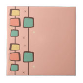 Retro-Tile der 50er Jahre rosa Fliese (Vorderseite)